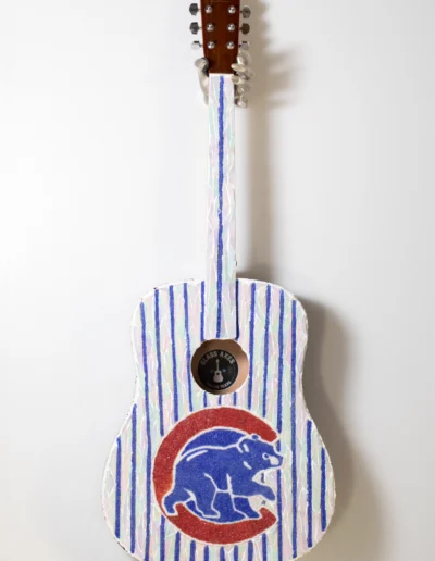 Chicago Cubs Guitar Sculpture- Full View