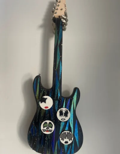 Full View of Kiss Inspired Electric Guitar