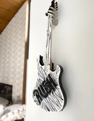 Rush Electric Guitar Art Sculpture