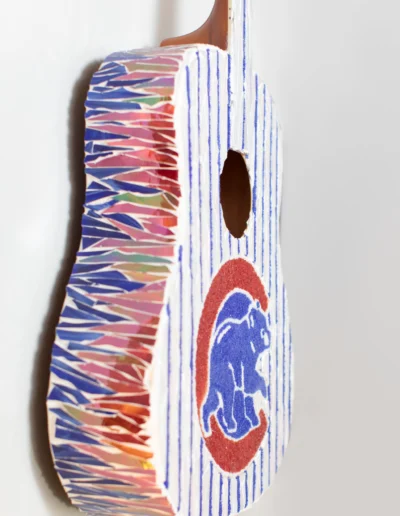Side View - Chicago Cubs Glass Sculpture