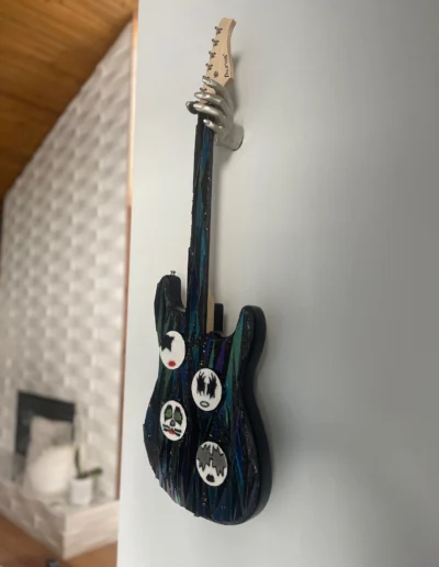Side View Of Guitar Inspired By Kiss Band