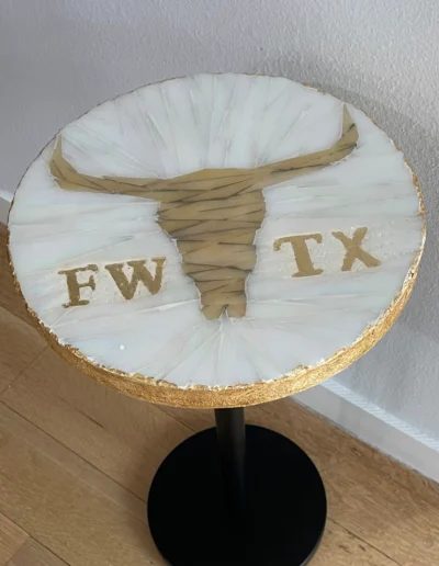 Top View Fort Worth TX Table Art